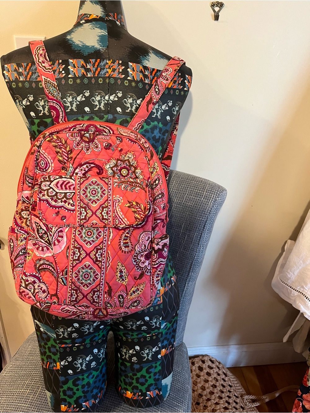 Vera Bradley Quilted Paisley Pink medium Women's Backpack